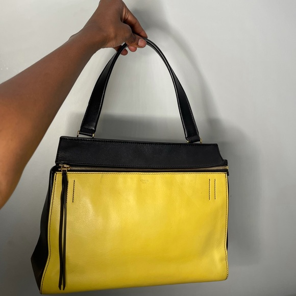 CELINE
Yellow/Black Leather Large Edge Bag - Picture 4 of 11